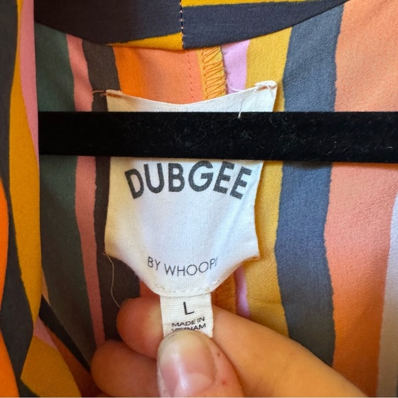DUBGEE by Whoopi plus size colorful striped dress - Picture 9 of 9